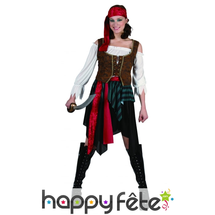 Déguisement bustier de piratesse