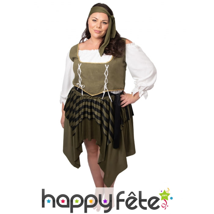 Déguisement Pirate Femme Grande Taille Vert