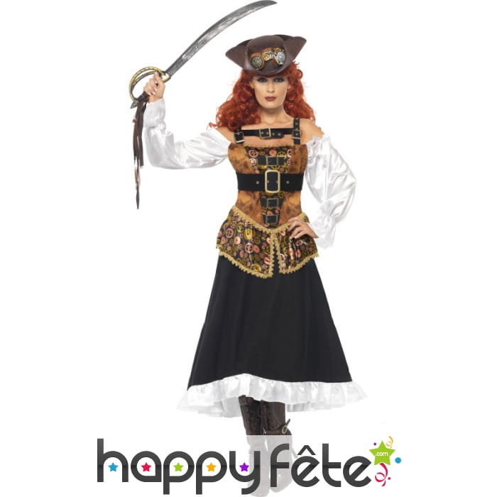 Déguisement steampunk pirate femme