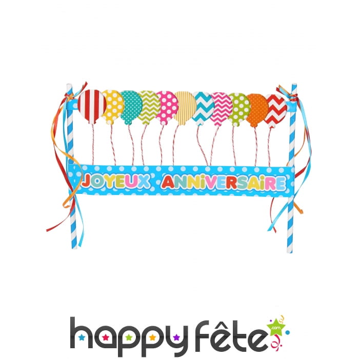 Filet de ballon joyeux anniversaire pour gateau