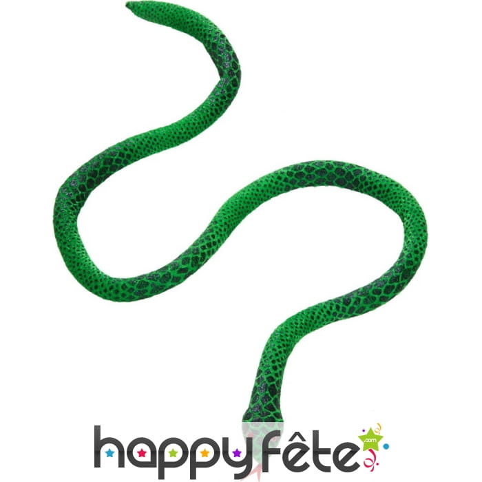 Faux serpent vert en tissu flexible de 100cm