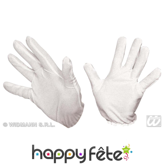 Gants blancs en coton de qualité supérieure