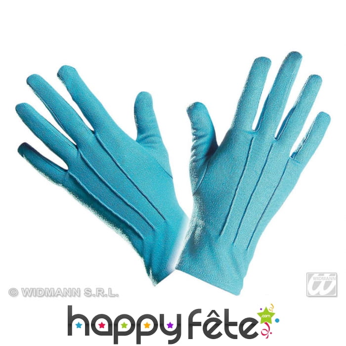 Gants bleus en polyester de qualité supérieure