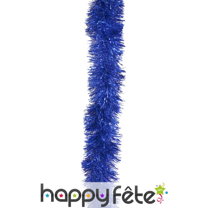 Guirlande chenille de noel, couleur bleu 2 M