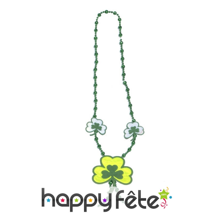 Grand collier Saint Patrick avec trefles