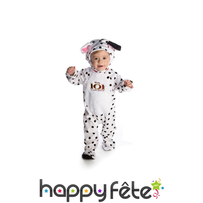 Grenouillère dalmatien avec cagoule pour bébé