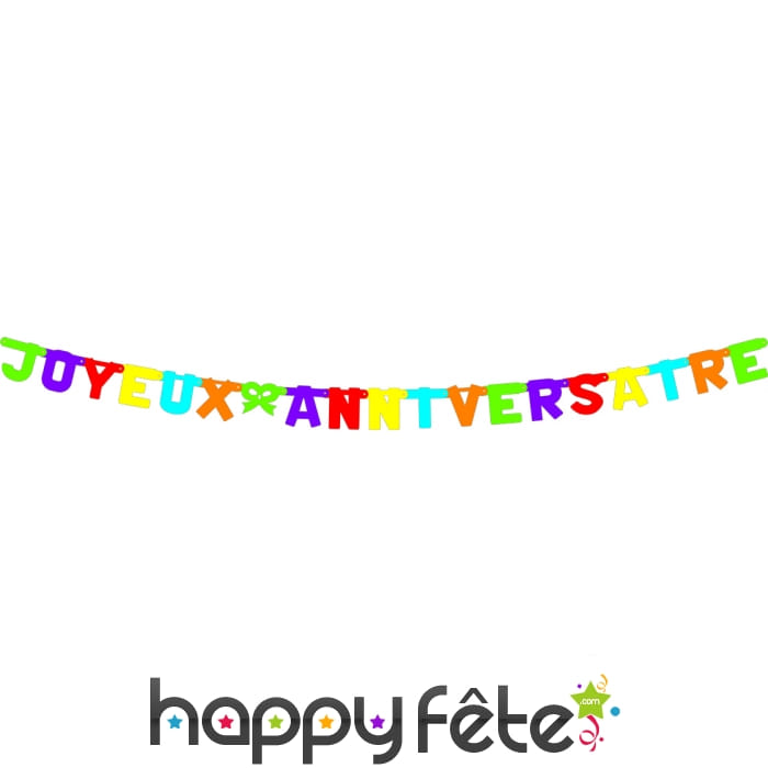 Guirlande Lettres Joyeux anniversaire