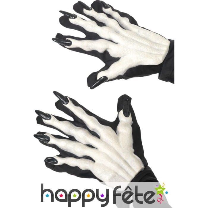 Gants monstres noir blanc