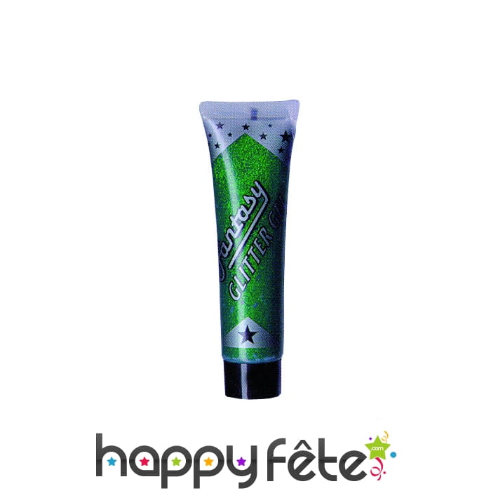 Gel pailletté vert pour la peau