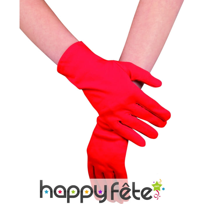 Gants rouges en polyester