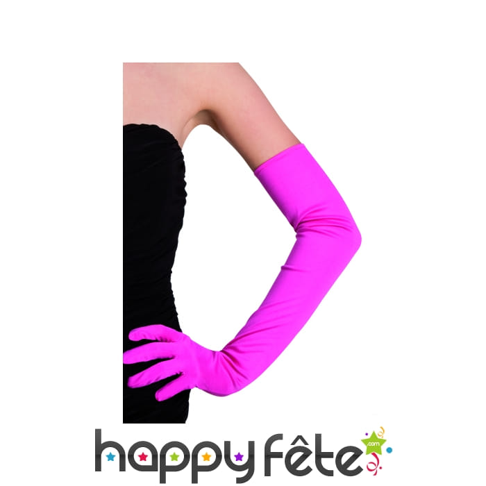 Gants stretch fuschia