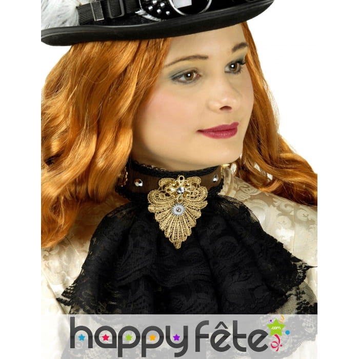 Jabot noir Steampunk