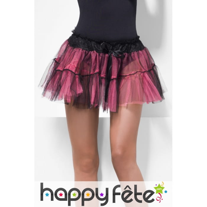 Jupe tutu noir rose