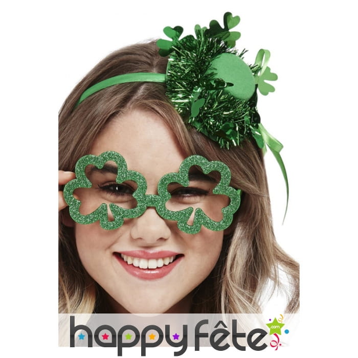 Lunettes en forme de trèfle Saint Patrick