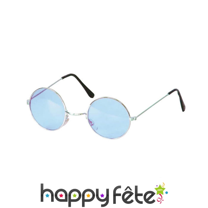 Lunettes rondes bleues