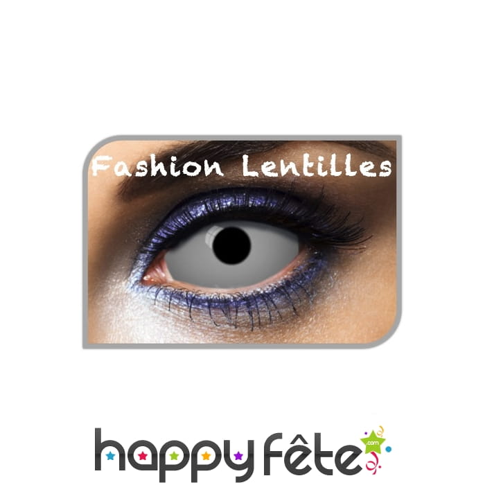 Lentilles sclera blanches