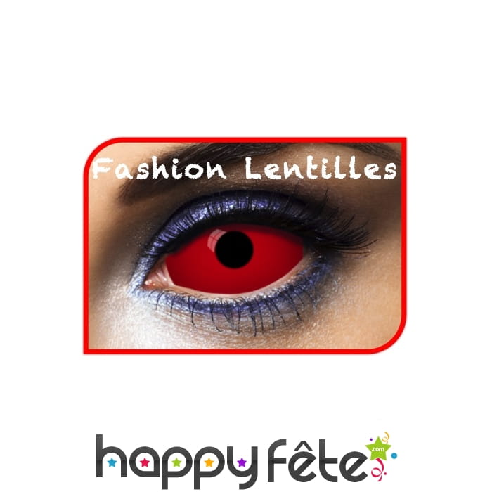 Lentilles sclera rouges