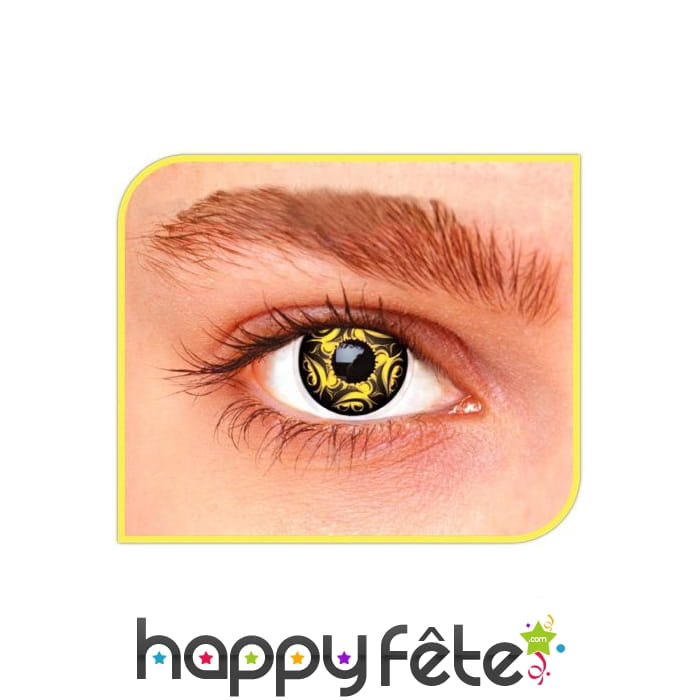 Lentilles tourbillons marron jaune