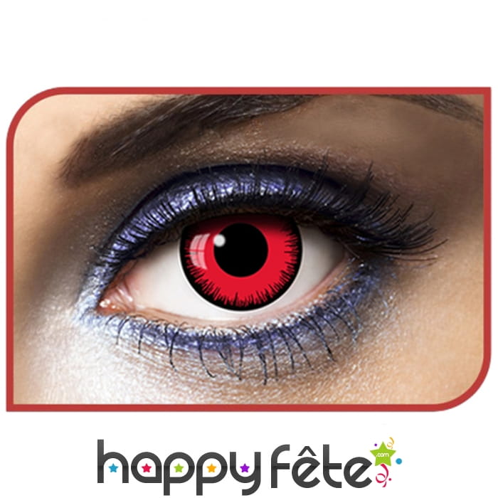 Lentilles yeux rouges contour noir