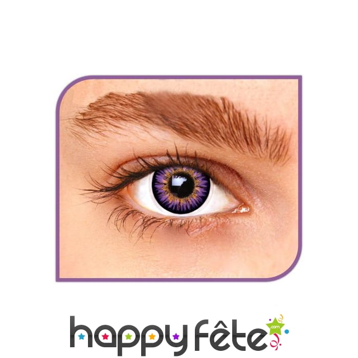 Lentilles yeux violet