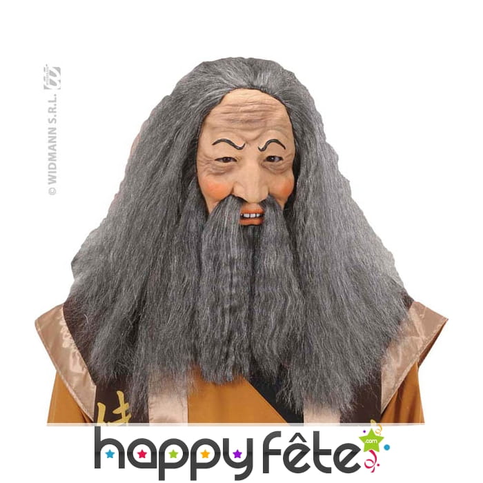 Masque Confucius avec barbe et moustache