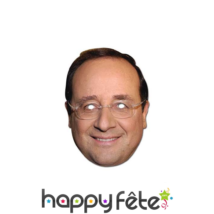 Masque carton de François Hollande