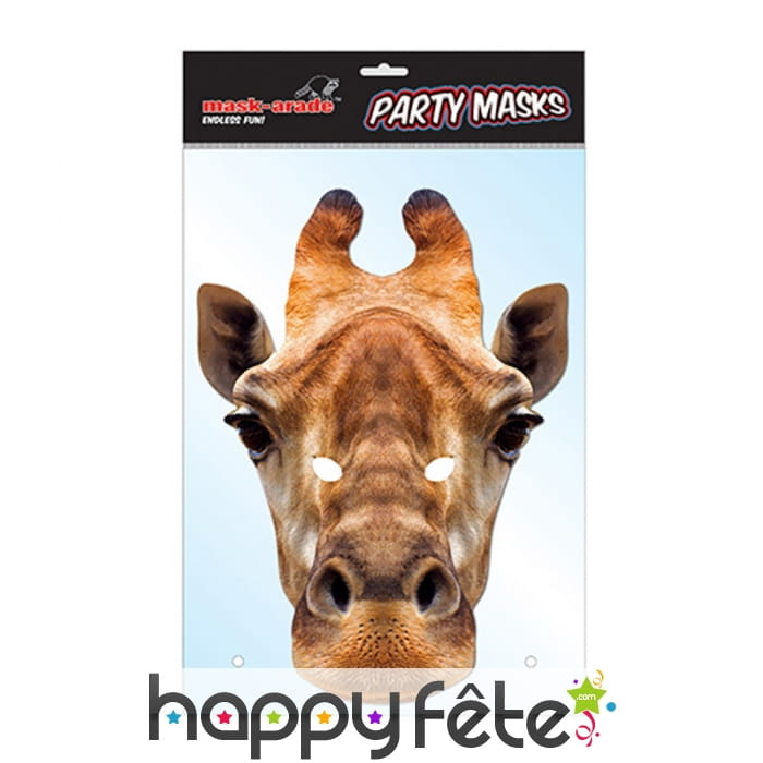 Masque de girafe en carton