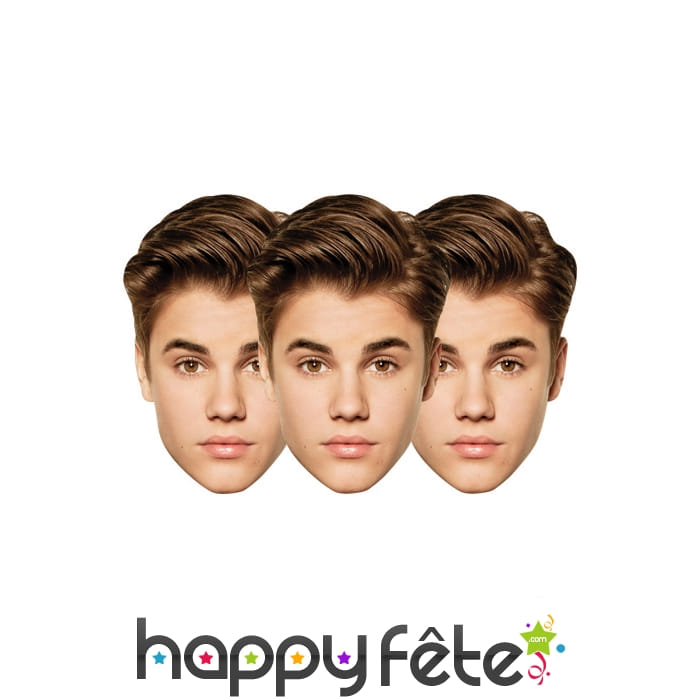 Masque de Justin Bieber en carton