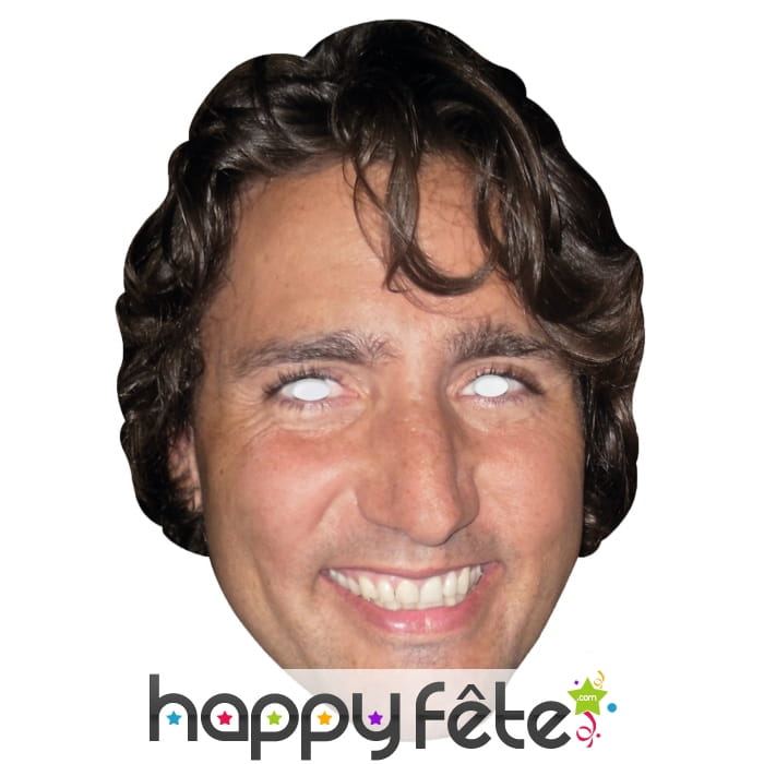 Masque de Justin Trudeau en carton plat