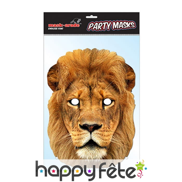 Masque de lion en carton