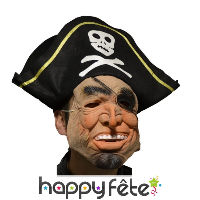 Masque de pirate avec chapeau