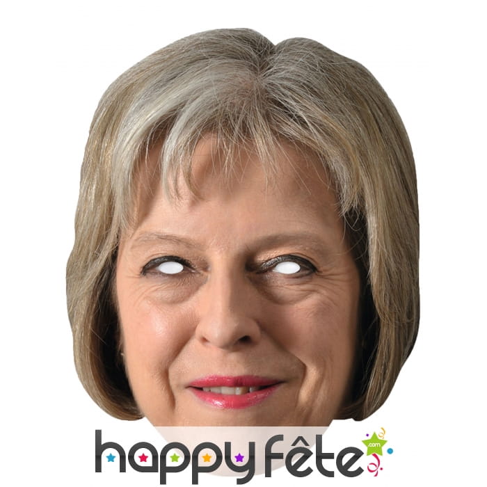 Masque de Theresa May en carton