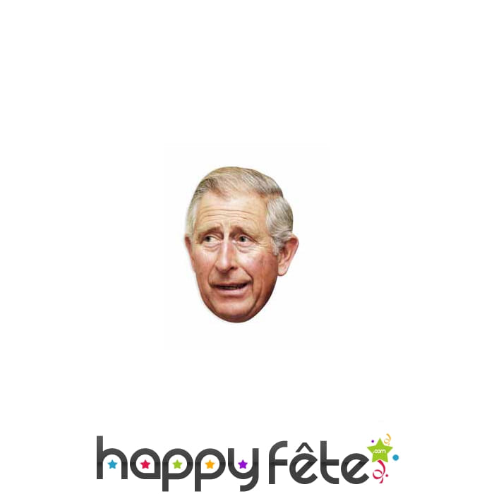 Masque en carton du prince Charles