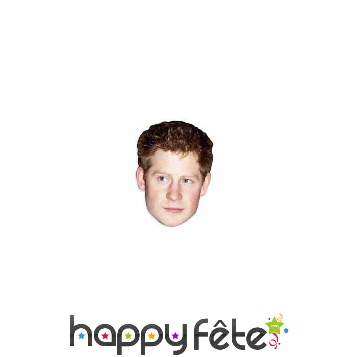 Masque facial en carton du prince Harry