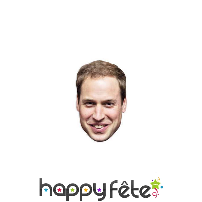 Masque facial en carton du prince William