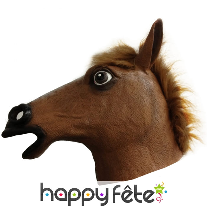 Masque intégral de cheval en latex