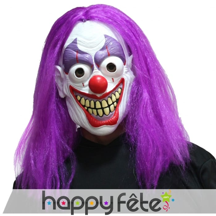 Masque intégral de clown fou