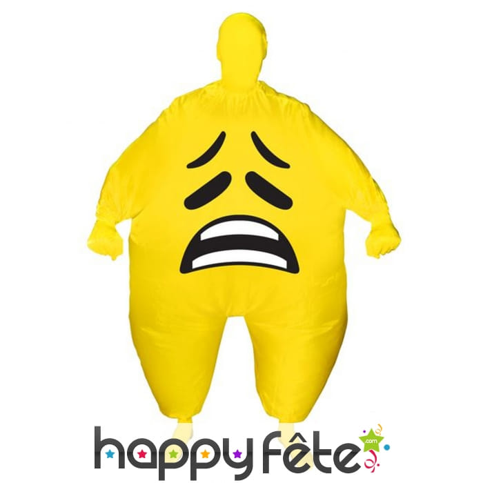 Morphsuit smiley triste gonflable pour adulte