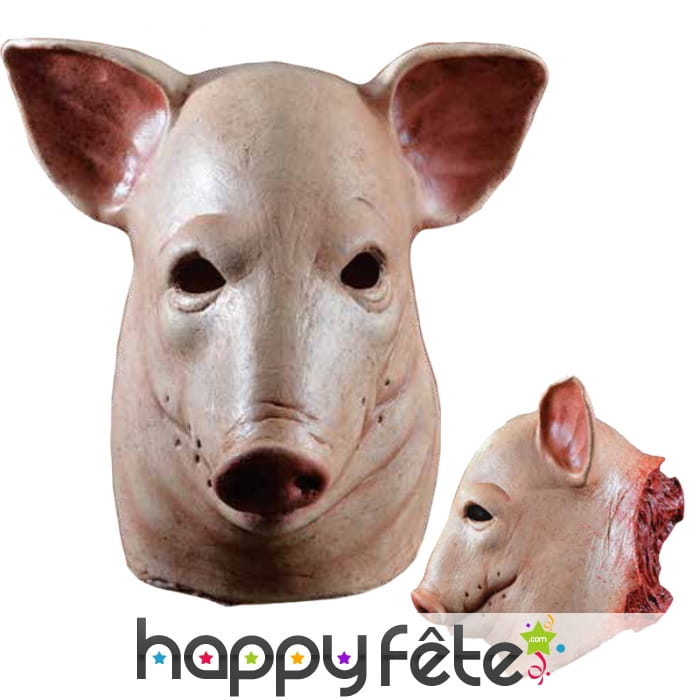 Masque tête de cochon coupée