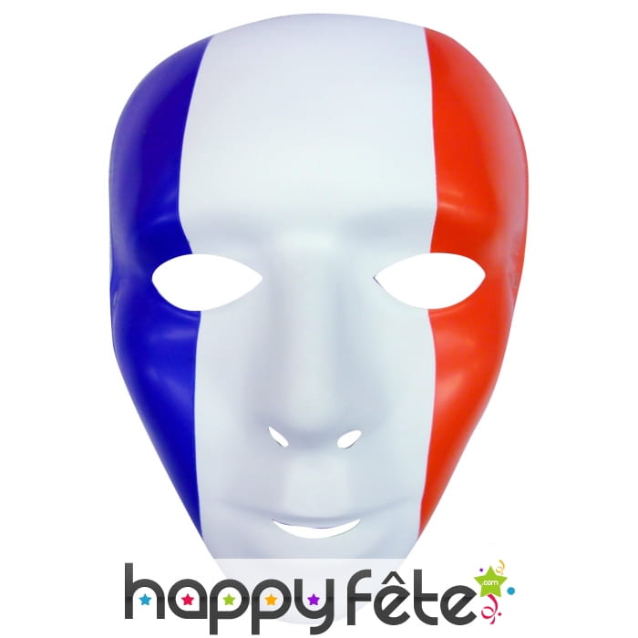 Masque visage adulte en pvc tricolore