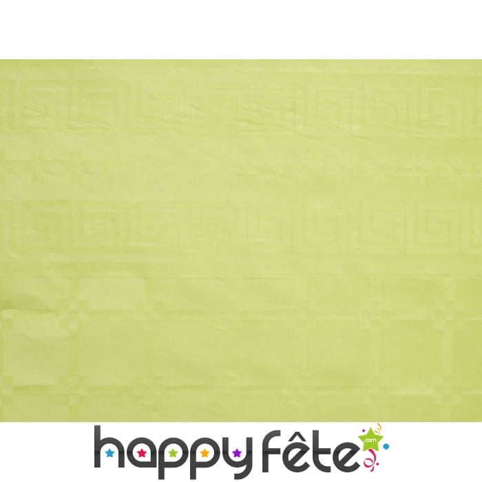 Nappe anis vif damassée1.20m x 6m