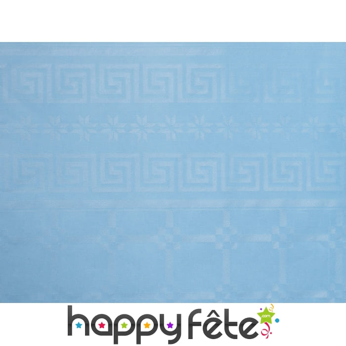 Nappe bleu ciel pastel damassée 1.20m x 50m