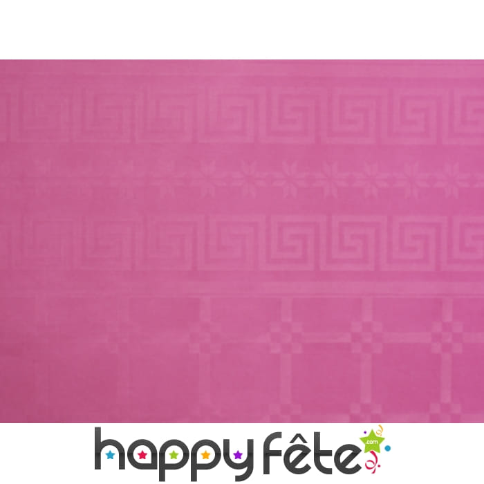 Nappe fuschia vif damassée 1.20m x 6m