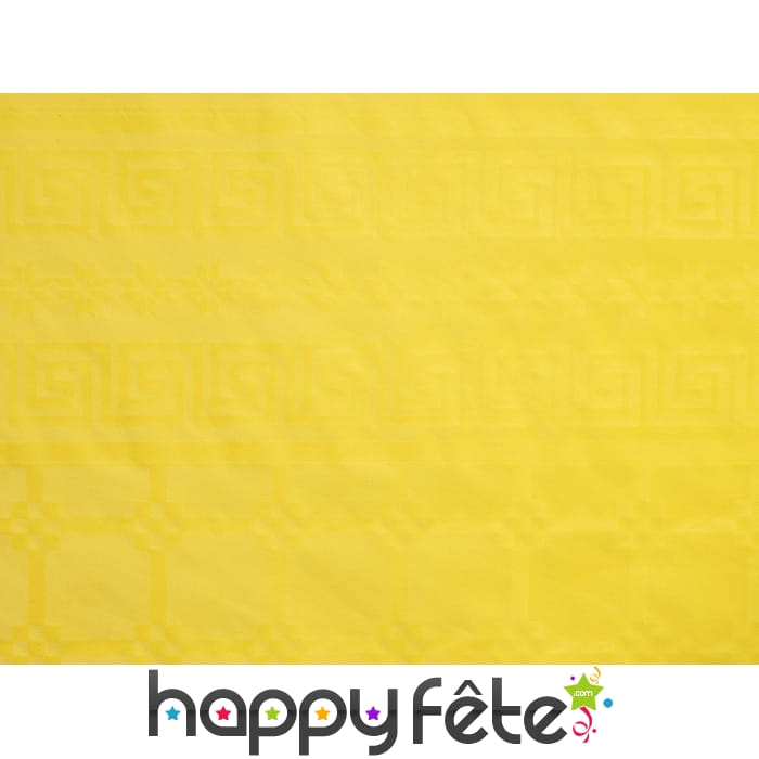 Nappe jaune citron damassée 1.20m x 6m