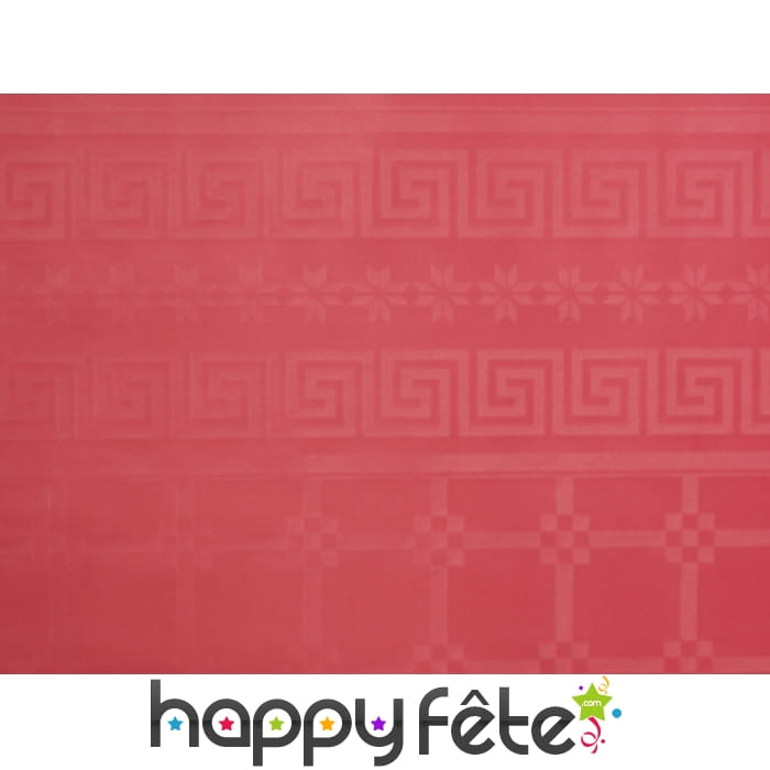 Nappe rouge vif damassée 1.20m x 50m