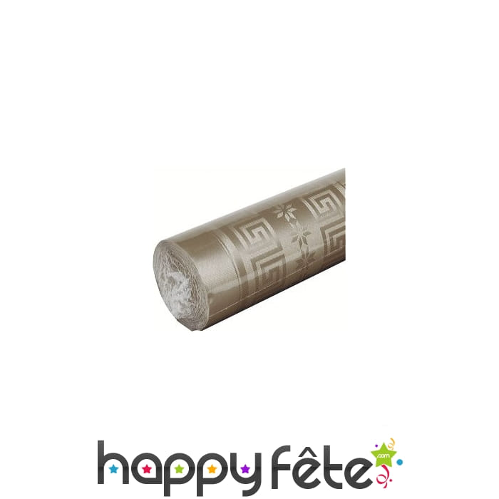 Nappe taupe damassée 1.20m x 6 m