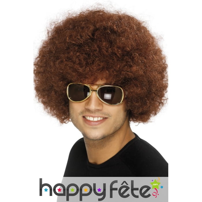 Perruque afro brune funky