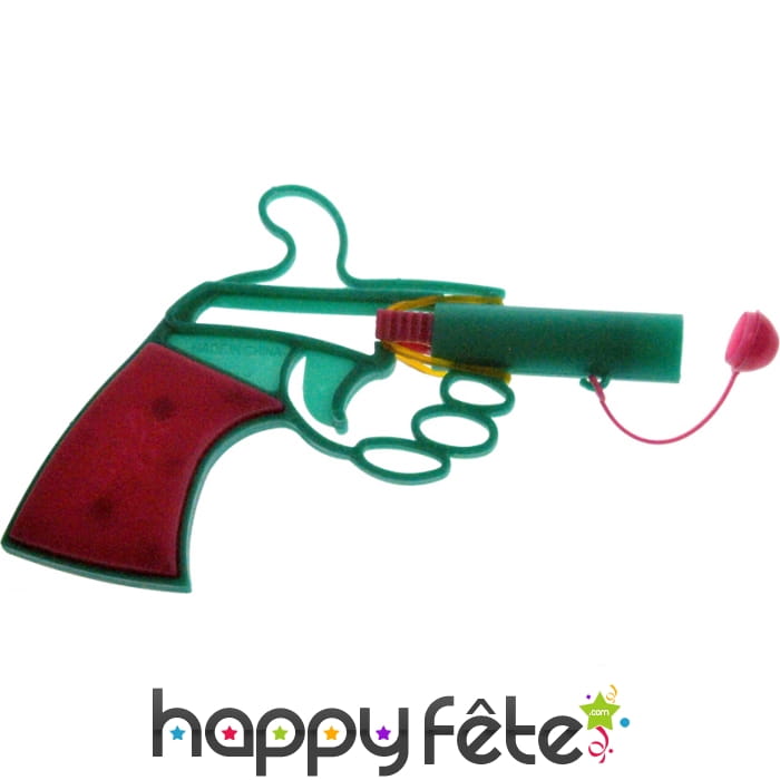 Pistolet à bouchon 14 cm (3 couleurs assorties)