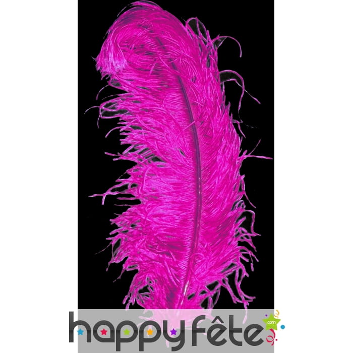 Plume autruche fuschia extra 50 cm