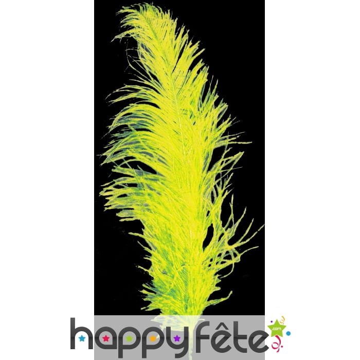 Plume autruche jaune 55/60 cm